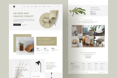 家具网站主页设计模板 Furni &ndash; Furniture Website Homepage